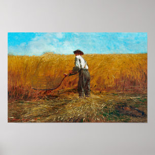 De veteraan in een nieuw veld Winslow Homer Poster