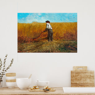 De veteraan in een nieuw veld Winslow Homer Poster