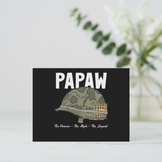 de veteraan the myth the legend - papaw briefkaart (Staand voorkant)