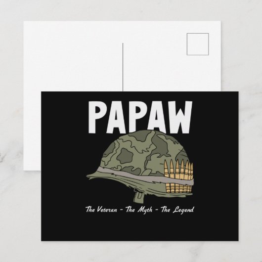 de veteraan the myth the legend - papaw briefkaart (Voorkant / Achterkant)