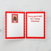 De veteraanauto van de kerstman feestdagen kaart (Binnen)