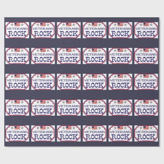 De veteranen schommelen cadeaupapier (Vlak)