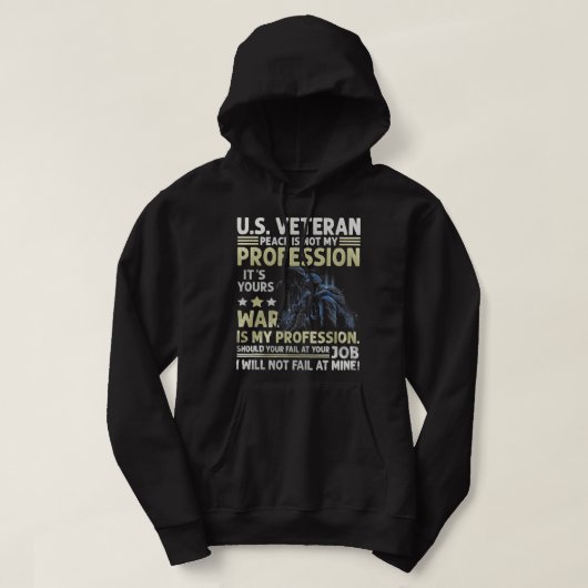 De Veteranenvrede van de VS is niet mijn beroep, m Hoodie (Design voorkant)