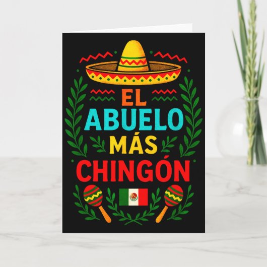 De Vetste Grootvader - Grappige Mexicaanse Opa Kaart (Voorkant)