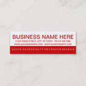 de vette klantenloyaliteit van HOT DOGS Klantenkaartje (Achterkant)