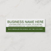 de vette klantenloyaliteit van PHO BOWLS Klantenkaartje (Achterkant)