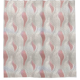 De vette metallische 3D Red Gray Texture Kijk Show Douchegordijn