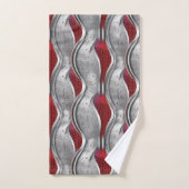 De vette metallische 3D Red Grey textuur Bad Handdoek (Handdoek)