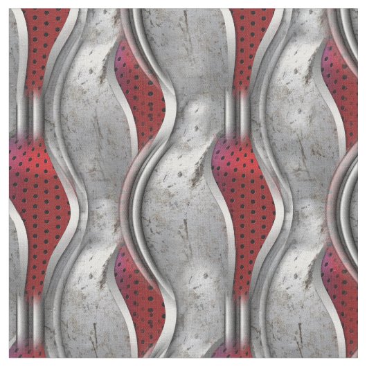 De vette metallische 3D Red Grey textuur Stof (Close Up)