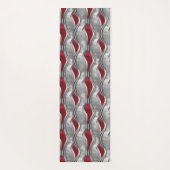 De vette metallische 3D Red Grey textuur Yogamat (Achterkant)