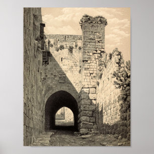 De Via Dolorosa in Jeruzalem Poster