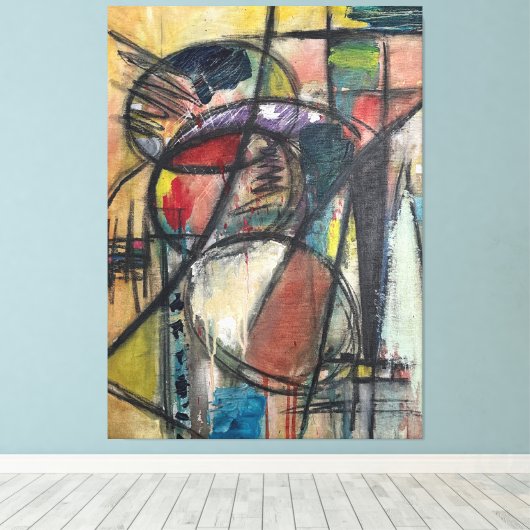 De "Vibes" Canvas Afdruk (Insitu (Houten vloer))