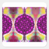 De vibratie van het licht vierkante sticker (Voorkant)