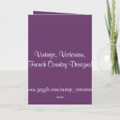 De Victoriaans BloemenKaart van de Valentijnsdag Feestdagen Kaart (Achterkant)