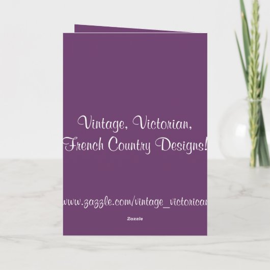 De Victoriaans BloemenKaart van de Valentijnsdag Feestdagen Kaart (Achterkant)