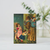 De Victoriaans Briefkaarten van Kerstmis van de (Staand voorkant)