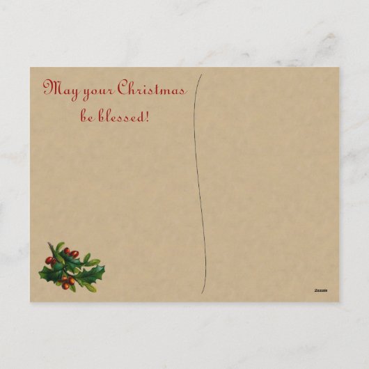 De Victoriaans Briefkaarten van Kerstmis van de (Achterkant)