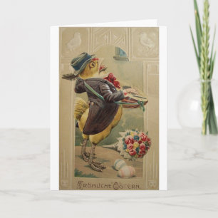 De Victoriaans Duitse Kaart van Pasen - Frohliche