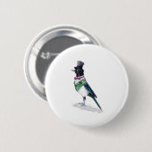 De Victoriaans ekstervogel Ronde Button 5,7 Cm (Voorkant /achterkant)