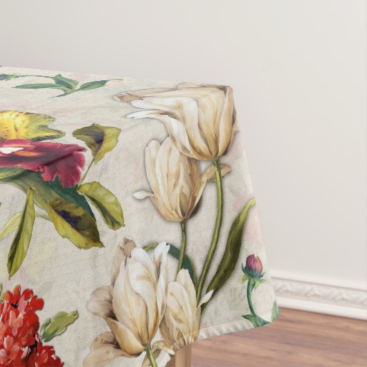 De Victoriaans-Era Floral Waterverf creatie tabel Tafelkleed (Voorbeeld)