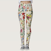 De Victoriaans-Era Floral Waterverf Creation Legg Leggings (Voorkant)