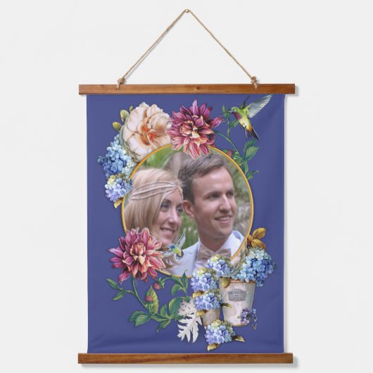 De Victoriaans-Era Floral Waterverf die Tapest han Hangend Wandkleed (Voorkant)