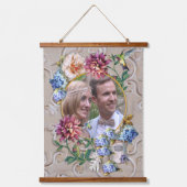 De Victoriaans-Era Floral Waterverf die Tapest han Hangend Wandkleed (Voorkant 2)