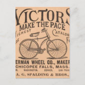 De Victoriaans Fiets van Timey Pennyfarthing van Briefkaart (Voorkant)