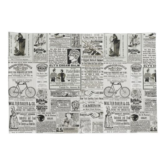De Victoriaans Funny Ads Newspaper Ads Graphics va Kussensloop (Achterkant-Rechts)