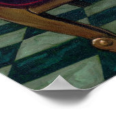 De Victoriaans gothische kunst van Scarlet Sofa Poster (Hoek)