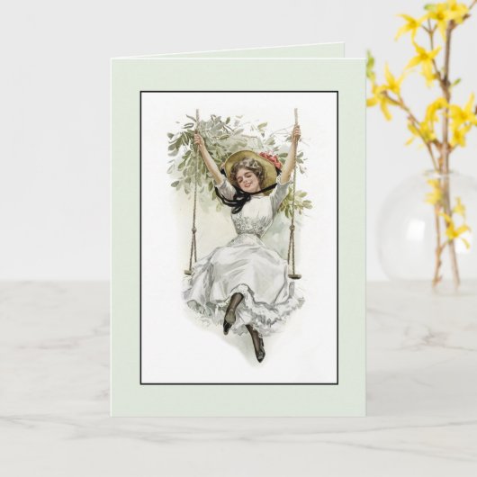 De Victoriaans Groet van de Verjaardag van de Kaart (Gele Bloem)