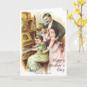 De Victoriaans Groeten van de Moederdag Kaart (Gele Bloem)