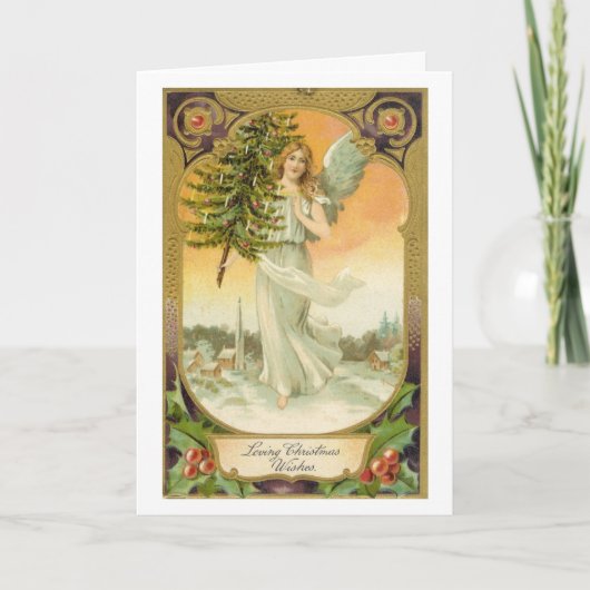 De Victoriaans Groeten van Kerstmis Feestdagen Kaart (Voorkant)