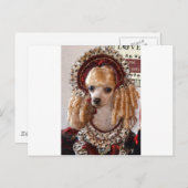 De Victoriaans Hond van de Liefde van de Poedel Briefkaart (Voorkant / Achterkant)