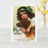 De Victoriaans Ierse St. Patrick van de Zetter Kaart (Gele Bloem)