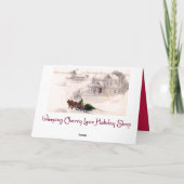 De Victoriaans Kaart van de Vakantie van Kerstmis (Achterkant)