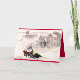 De Victoriaans Kaart van de Vakantie van Kerstmis