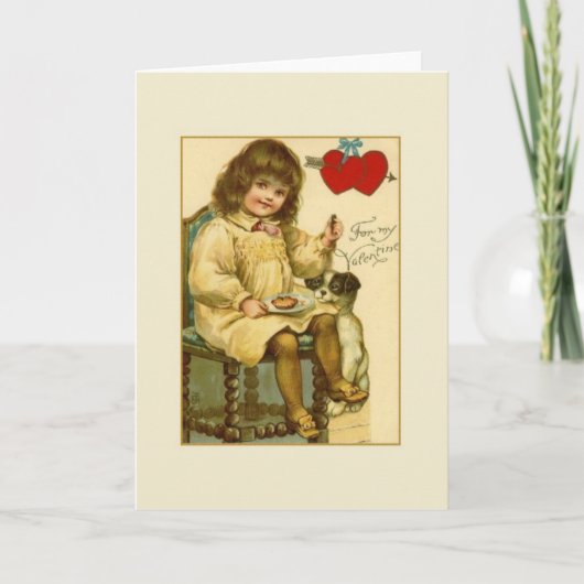 De Victoriaans Kaart van de Valentijnsdag van het (Voorkant)