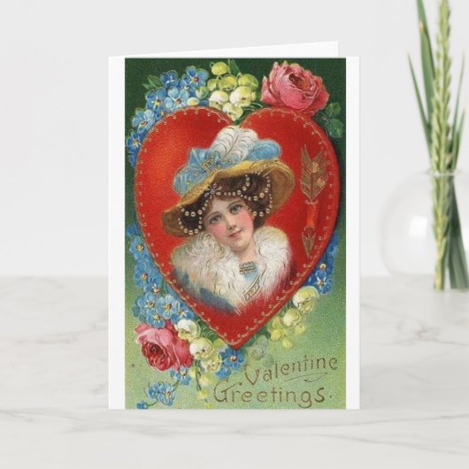 De Victoriaans Kaart van de Valentijnsdag van het (Voorkant)