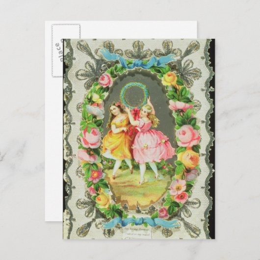 De Victoriaans Kaart van Valentijn (Voorkant / Achterkant)