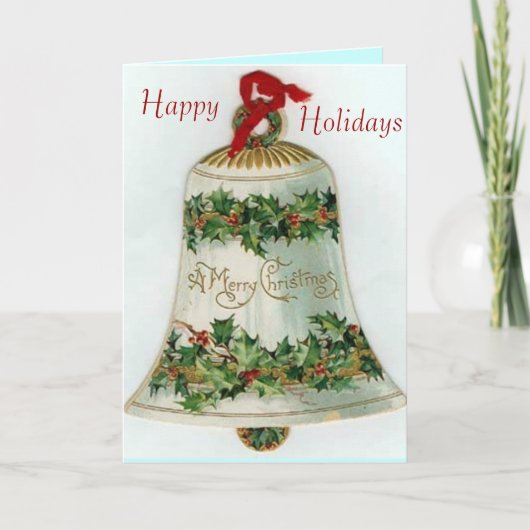 De Victoriaans Kerstkaart van de Klok Feestdagen Kaart (Voorkant)