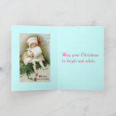 De Victoriaans Kerstkaart van de Klok Feestdagen Kaart (Binnen)