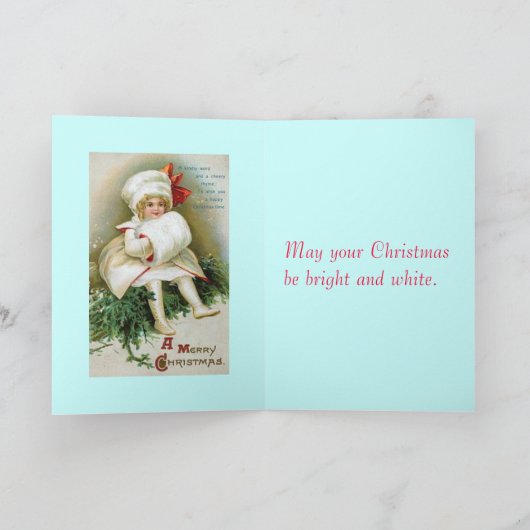 De Victoriaans Kerstkaart van de Klok Feestdagen Kaart (Binnen)