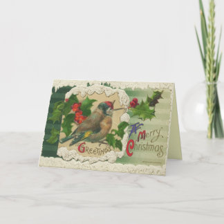 De Victoriaans Kerstkaart van de Vogel Feestdagen Kaart