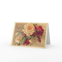 De Victoriaans Kerstkaart van Rozen