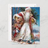 De Victoriaans Kerstman Feestdagenkaart (Voorkant / Achterkant)