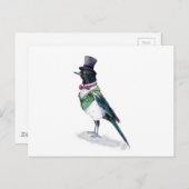 De Victoriaans Magpie Bird Briefkaart (Voorkant / Achterkant)