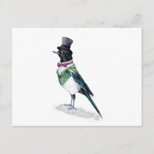 De Victoriaans Magpie Bird Briefkaart