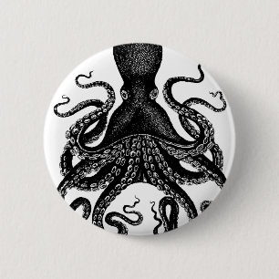 De Victoriaans octopus Ronde Button 5,7 Cm