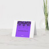 De Victoriaans Paars van het Kant danken u kaarden Bedankkaart (Achterkant)